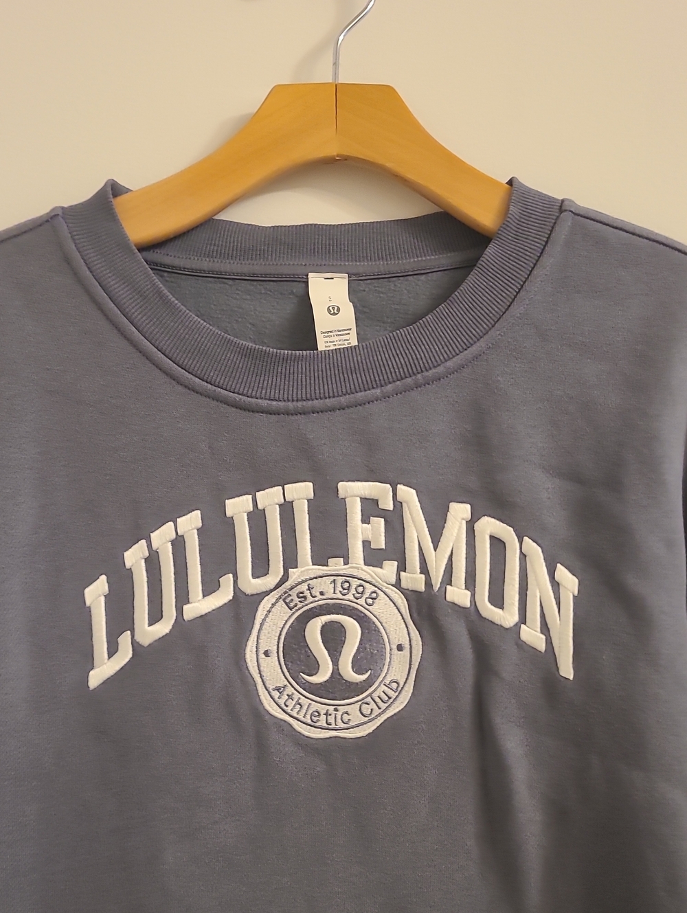 Lululemon Perfectly Oversized Graphic Crewneck Sweatshirt In Solar Grey - Picture 3 of 5